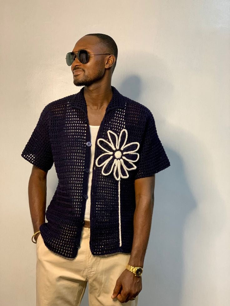Chemise homme au crochet