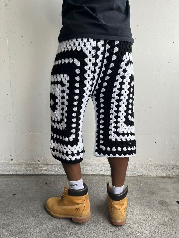 Short granny au crochet